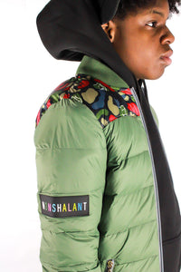 Nonshalant “I Declare War” Zip Down Padded Bomber style Jacket